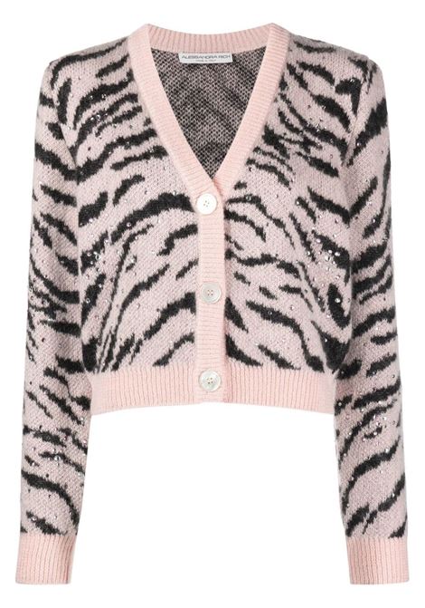 Animalier printed cardigan-women ALESSANDRA RICH | FAB3119K37609041